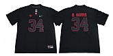 Alabama Crimson Tide 34 Damien Harris Black Nike College Football Jersey,baseball caps,new era cap wholesale,wholesale hats
